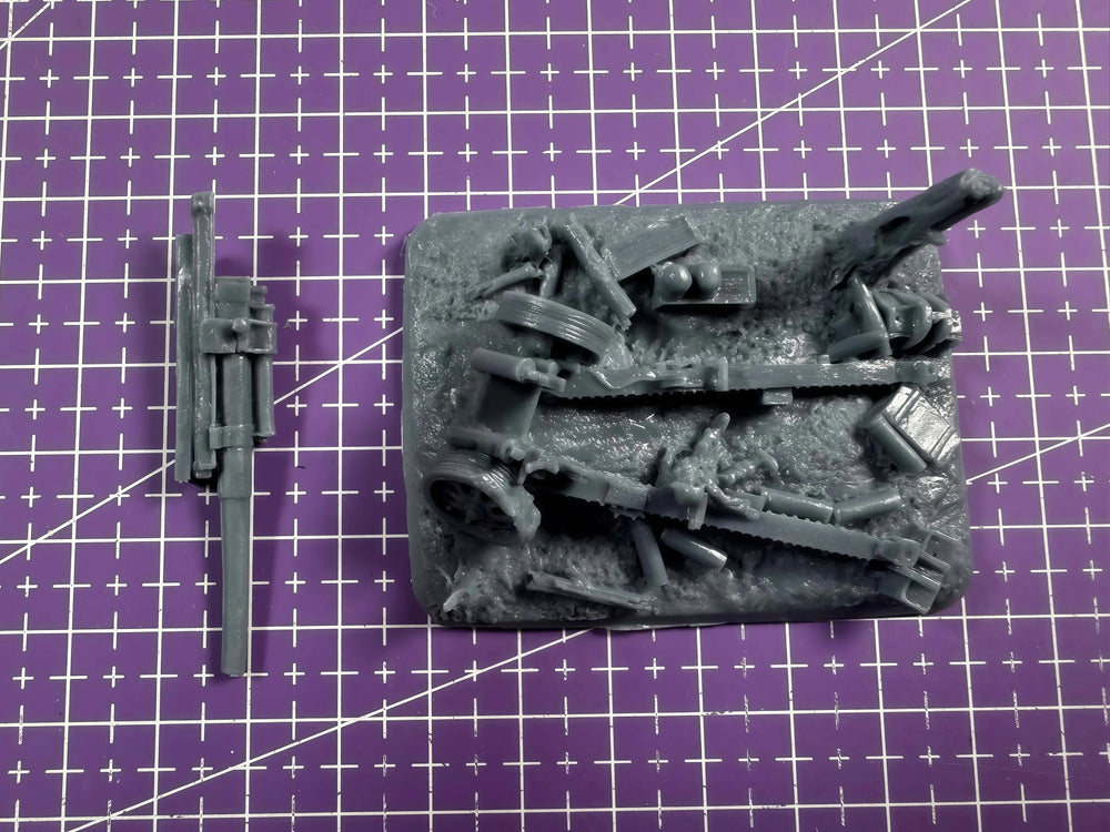 1/72 WWII Artillery Battery, Resin Model Diorama Kit, Unassembled and Unpainted