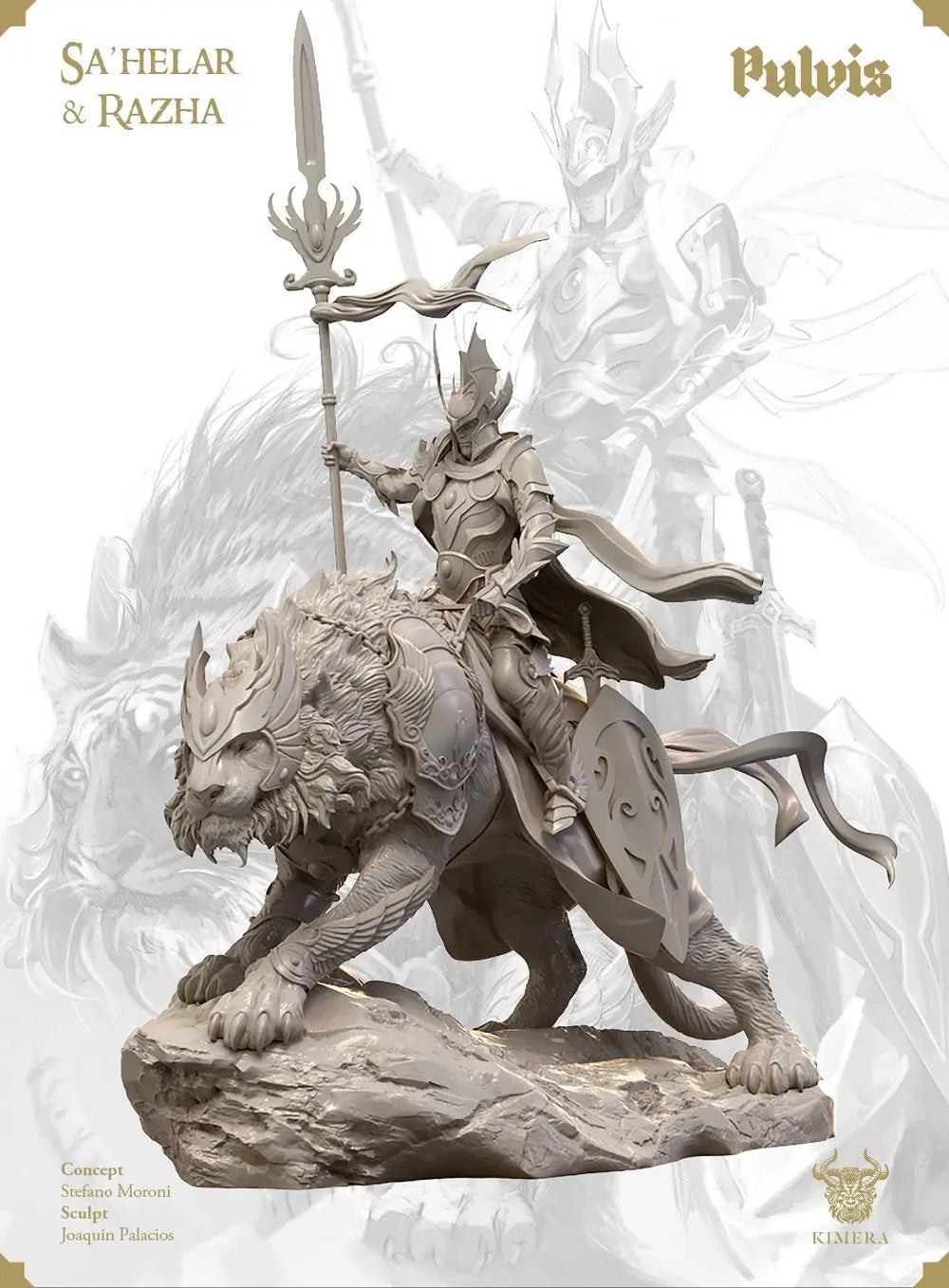 1/24 Sahelar & Rozha Warrior, Resin Model Figure Kit, Fantasy Theme, Unassembled and Unpainted