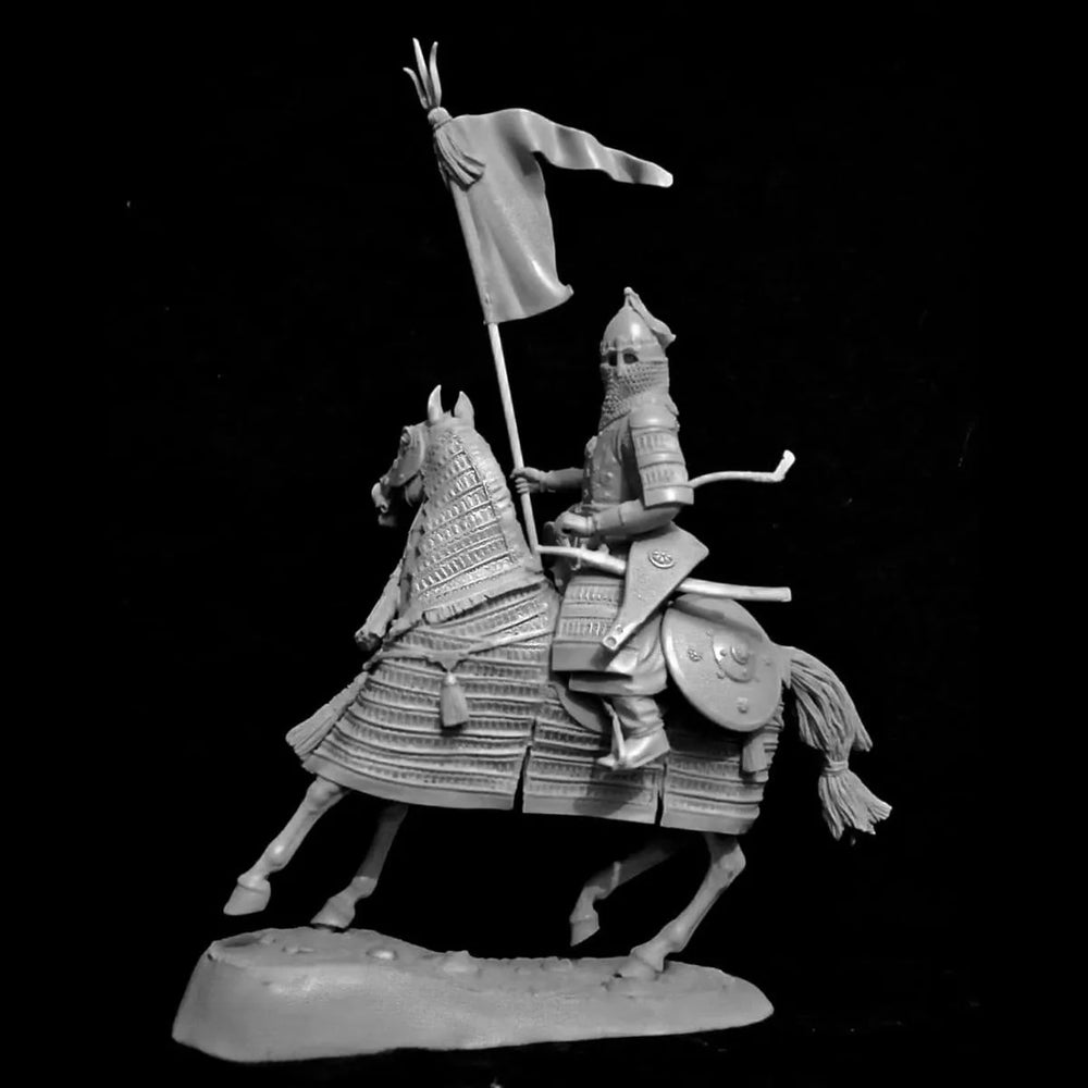 54mm Medieval Golden Horde Warrior, Resin Model Figure Kit, Unassembled and Unpainted