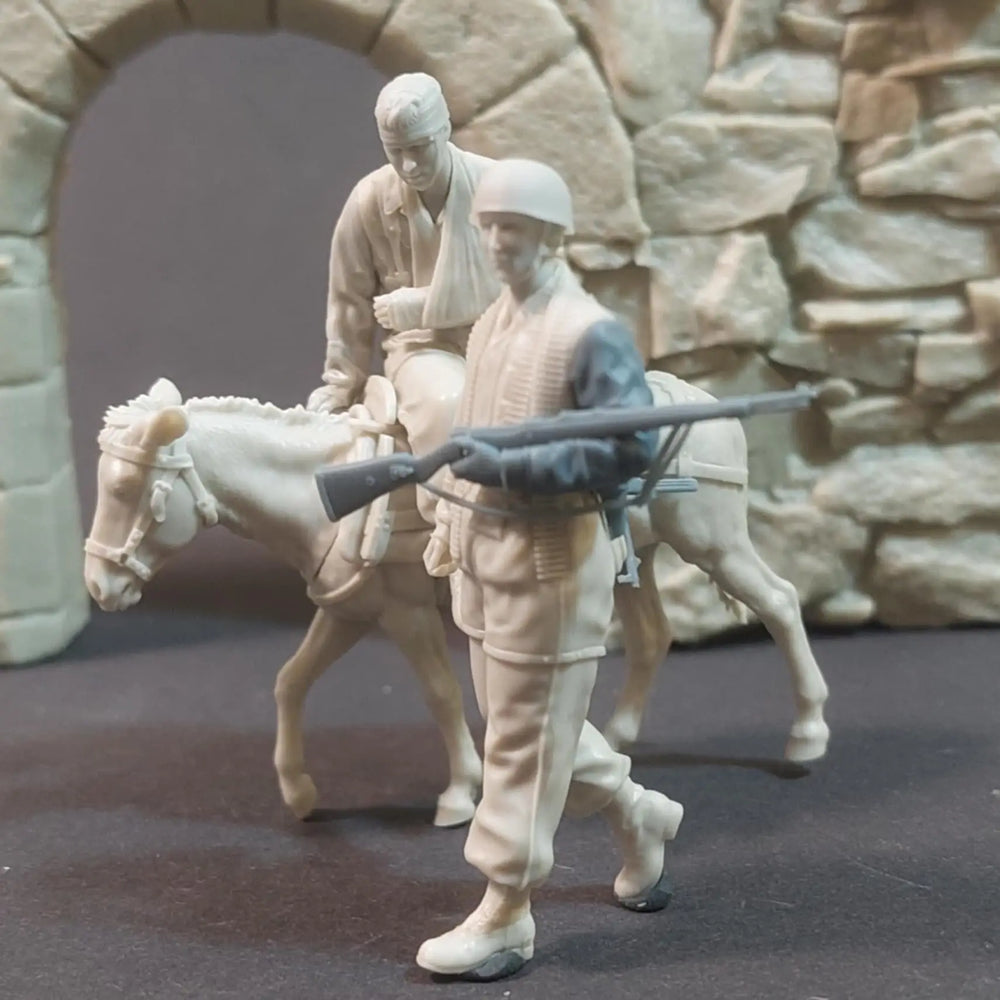 1/35 WWI Mounted Cavalry, 5 Figures, Resin Model Figure Kit, Unassembled and Unpainted