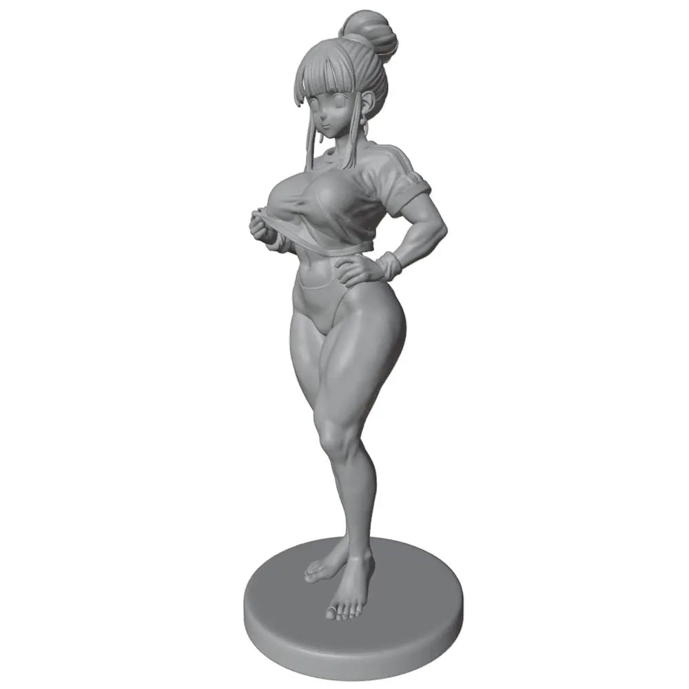 1/24 Anime Pin-up Female in Bodysuit Hand on Hip, Resin Model Figure Kit, Unassembled and Unpainted