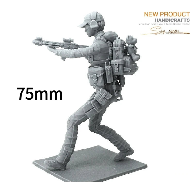 75mm Modern U.S. Navy SEAL Team, 5 Figures, Resin Model Figure Kit, Unassembled and Unpainted