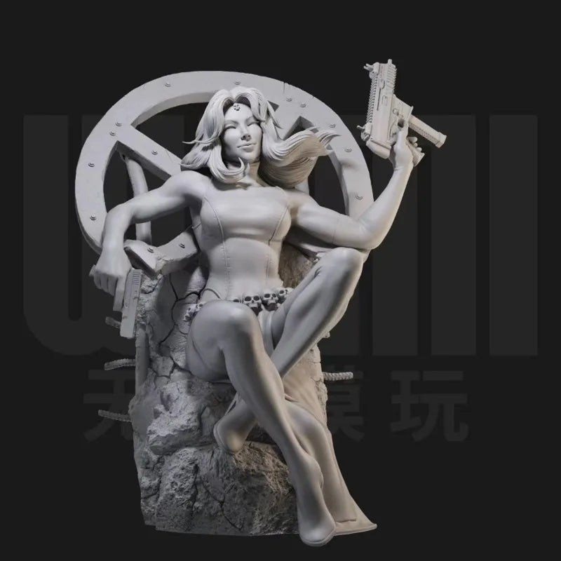 1/24 Female Mutant Gunner, Resin Model Figure Kit, Fantasy Theme, Unassembled and Unpainted