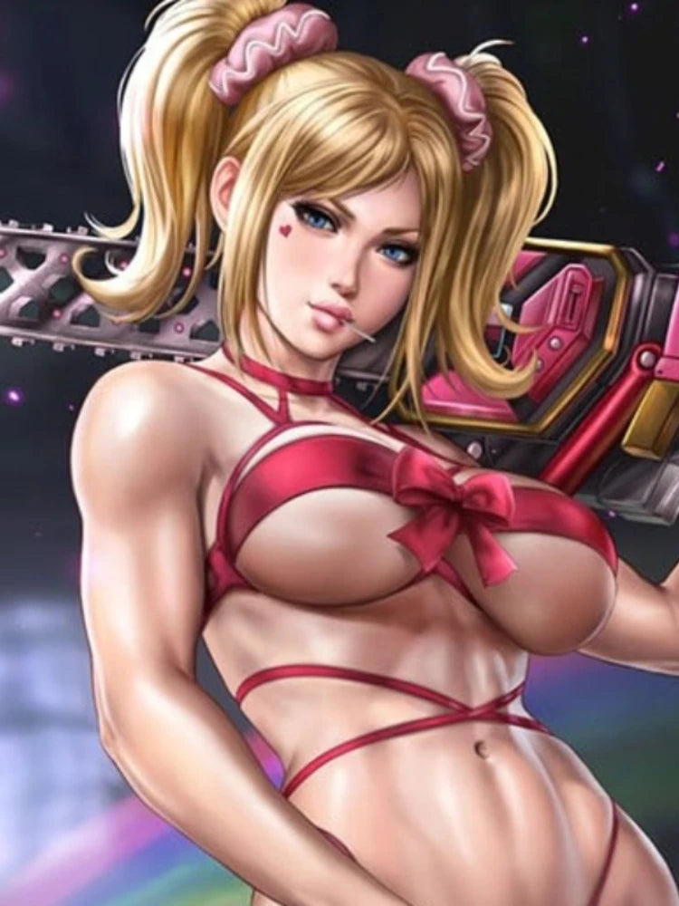 1/24 Lollipop Chainsaw Female, Resin Model Figure Kit, Anime Theme, Unassembled and Unpainted