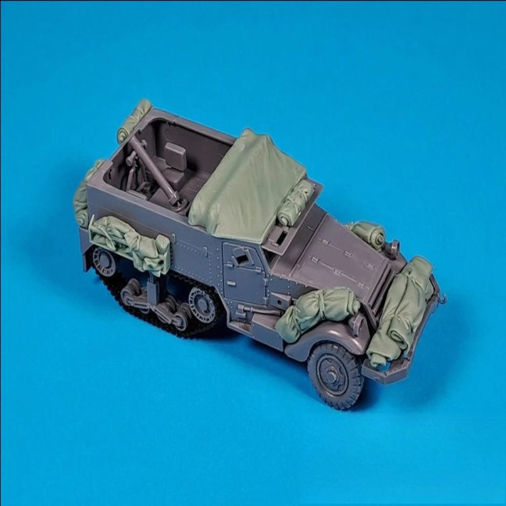 1/72 WWII M4A1 Halftrack Accessories, Resin Model Vehicle Kit, Unassembled and Unpainted
