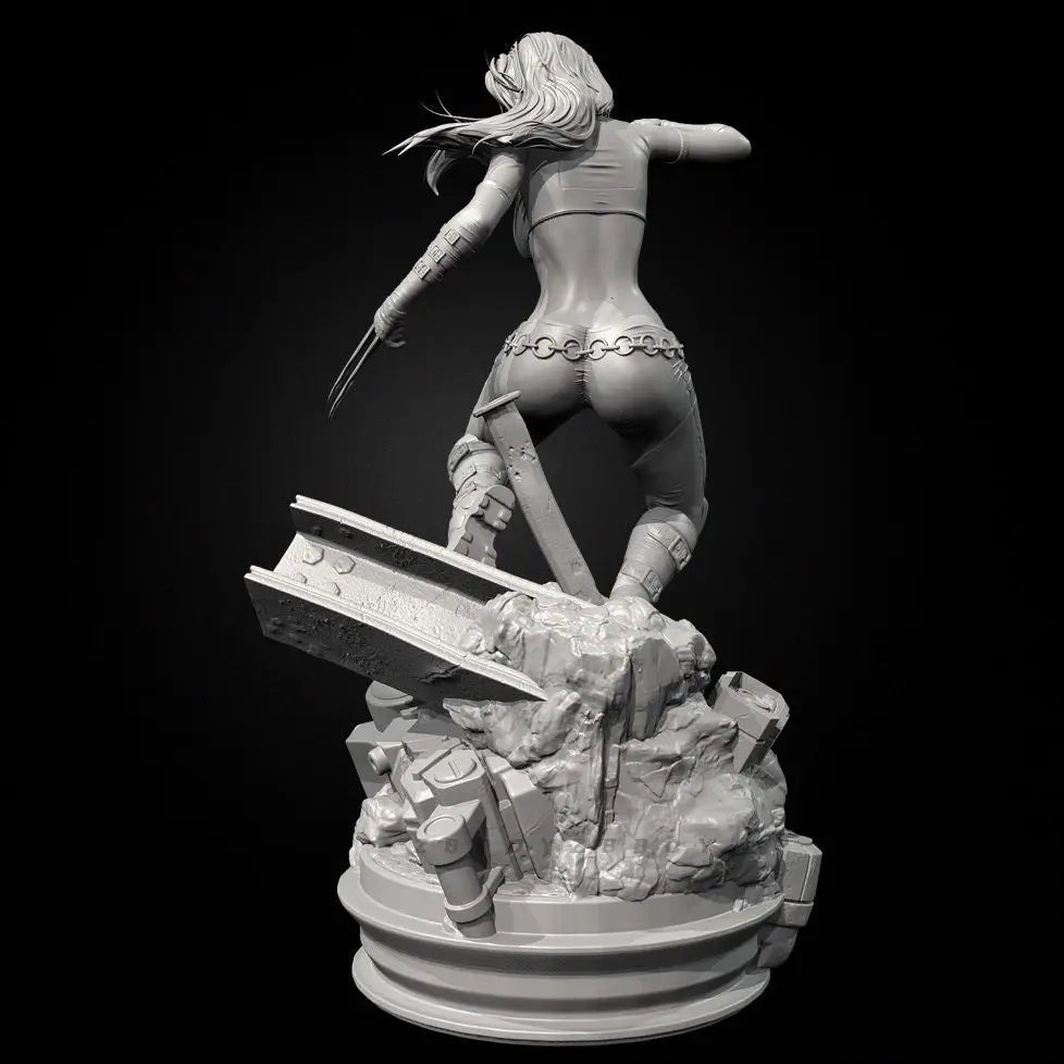 50mm Warrior Woman with Dual Daggers, Resin Model Figure Kit, Fantasy Theme, Unassembled and Unpainted