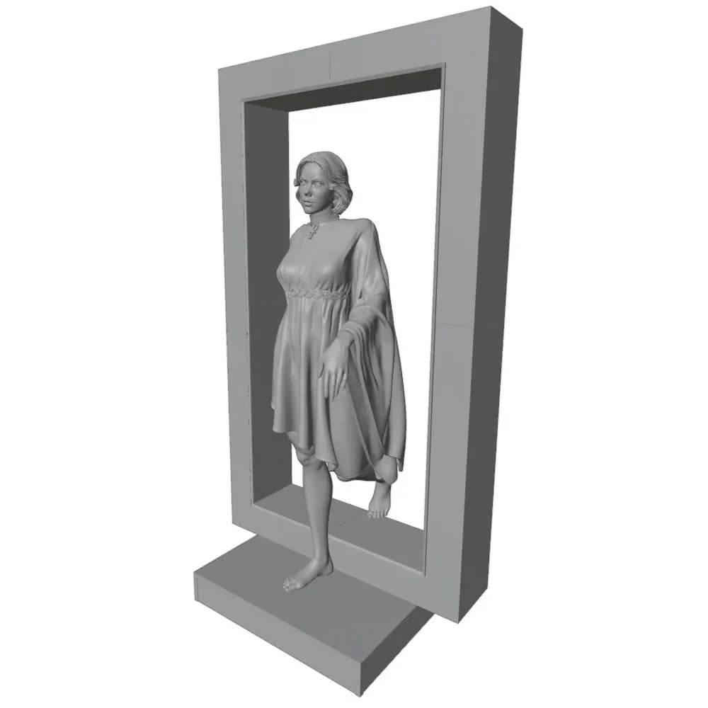 1/24 Female Flowing Dress, Resin Model Figure Kit, Unassembled and Unpainted