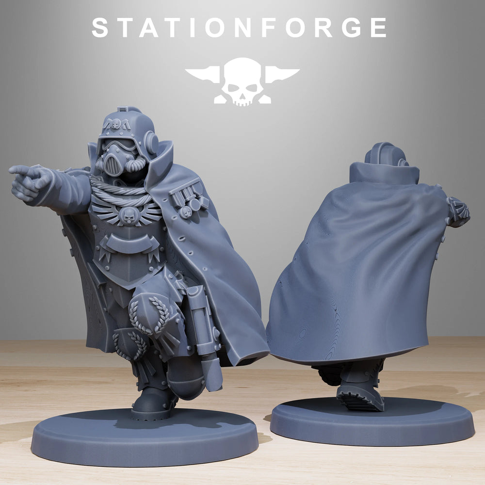 GrimGuard Elites Heavy Infantry, 18 Figures, Resin Model Figure Kit, Sci-Fi Theme, Unassembled and Unpainted