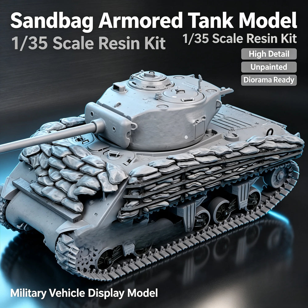 1/35 WWII Tank Sandbag Armor, Resin Model Accessory Kit, Unpainted