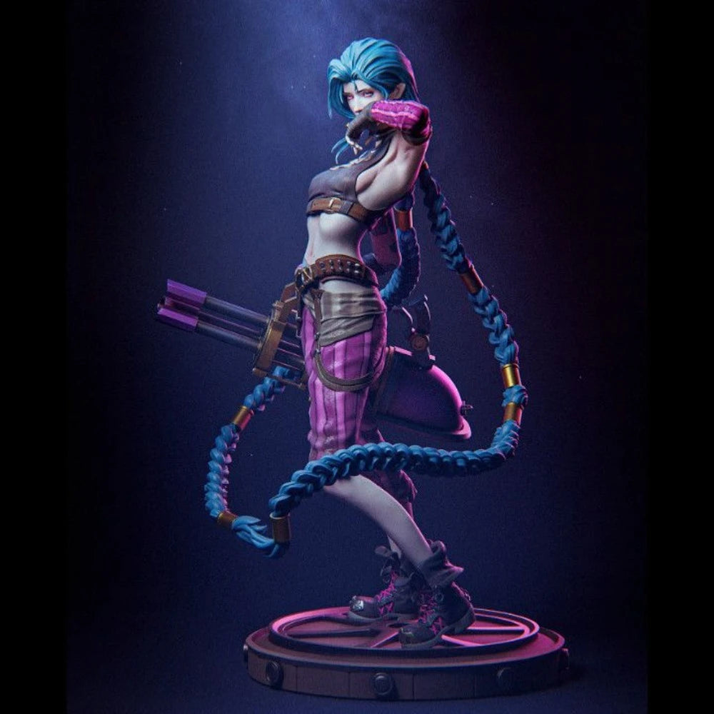 Anime Cyberpunk Female Warrior — Resin Figure