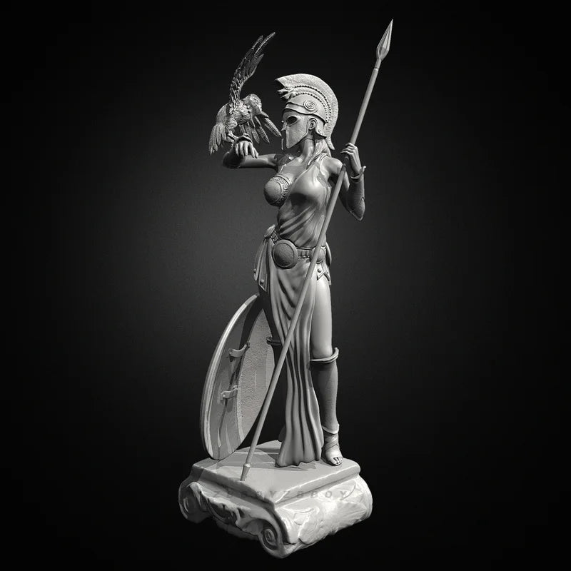 75mm Ancient Greek Goddess Warrior, Resin Model Figure Kit, Unassembled and Unpainted