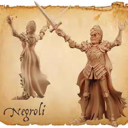 Medieval Never Ending Knights, 3 Figures, Resin Model Figure Kit, Unassembled and Unpainted