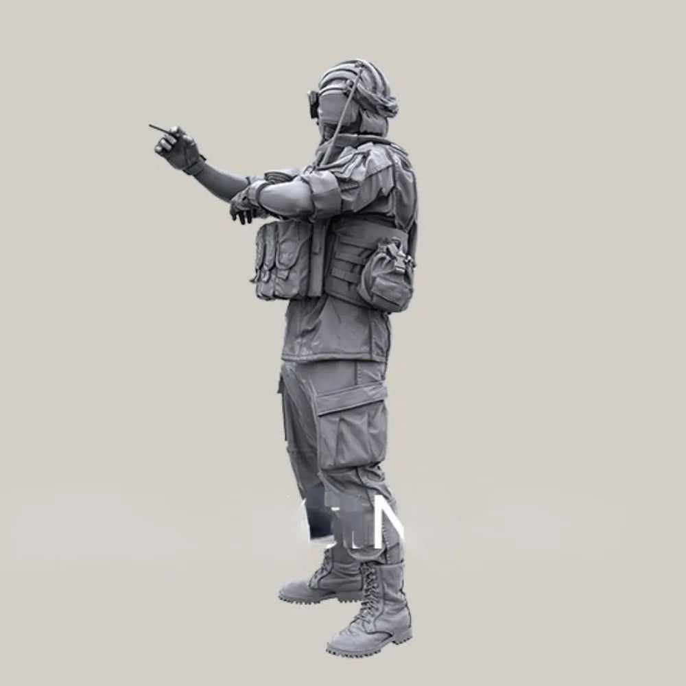 1/35 Modern Tactical Operator Signaling Direction, Resin Model Figure Kit, Unassembled and Unpainted