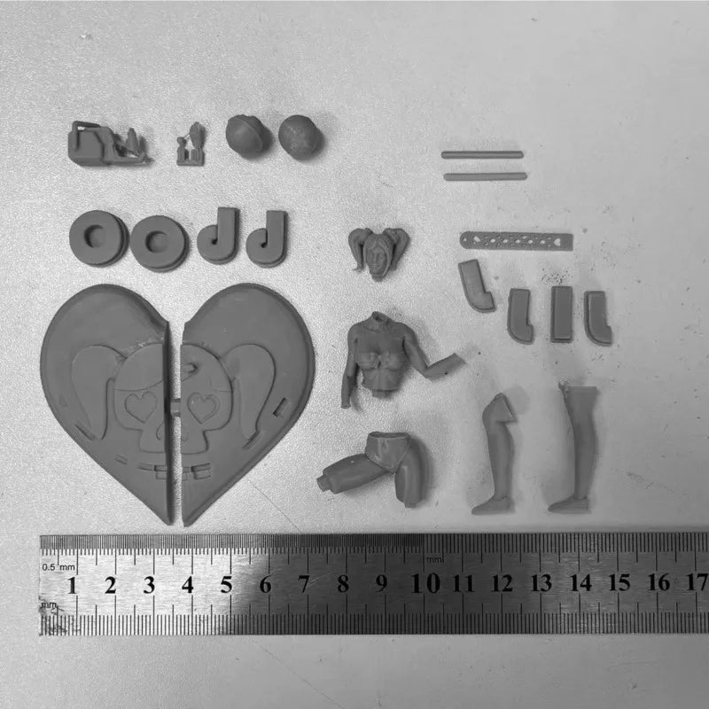 1/24 Lollipop Chainsaw Female, Resin Model Figure Kit, Anime Theme, Unassembled and Unpainted