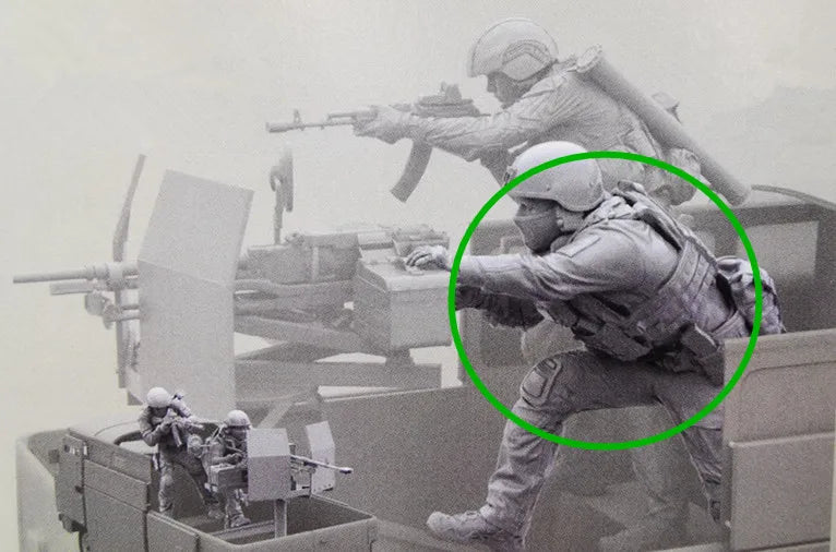 1/35 Modern Soldier in Prone Firing Position with Rifle, Resin Model Figure Kit, Unassembled and Unpainted