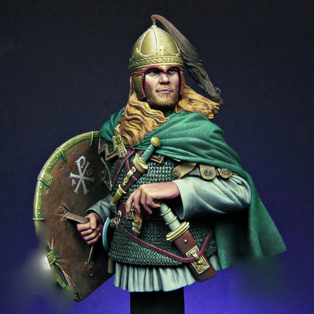 1/12 Medieval Visigoth Foederati Warrior, Resin Model Bust Kit, Unassembled and Unpainted