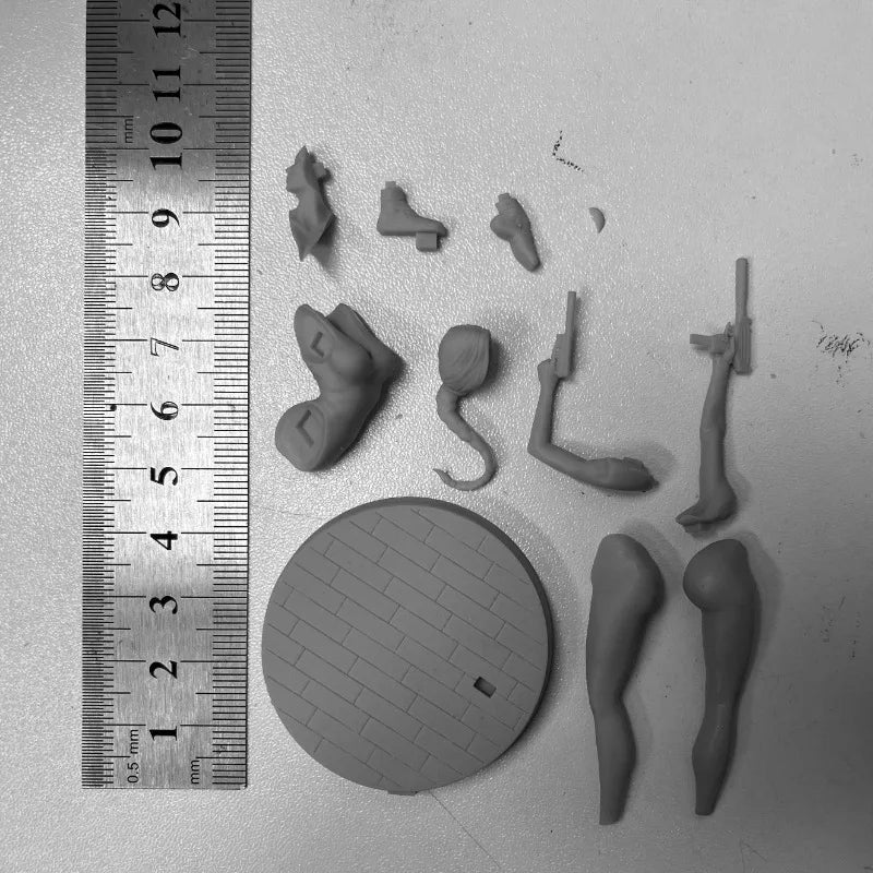 1/24 Modern Female Gunner, Resin Model Figure Kit, Unassembled and Unpainted