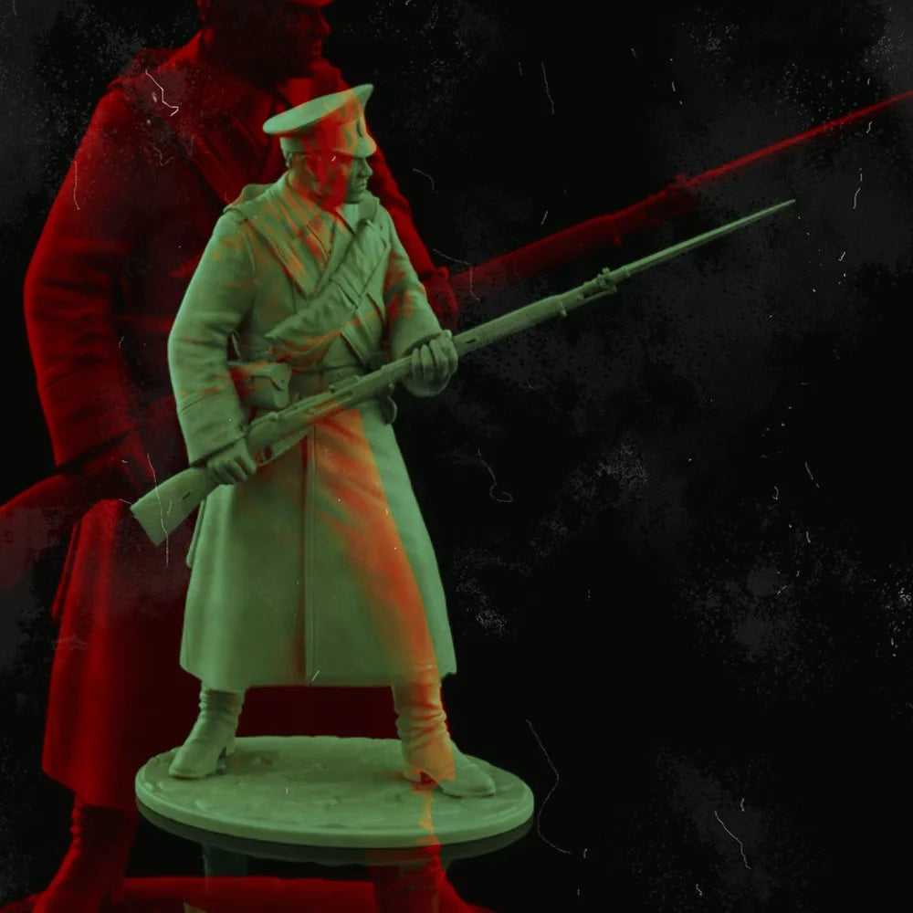 75mm Cold War Russian Infantry, Resin Model Figure Kit, Unassembled and Unpainted