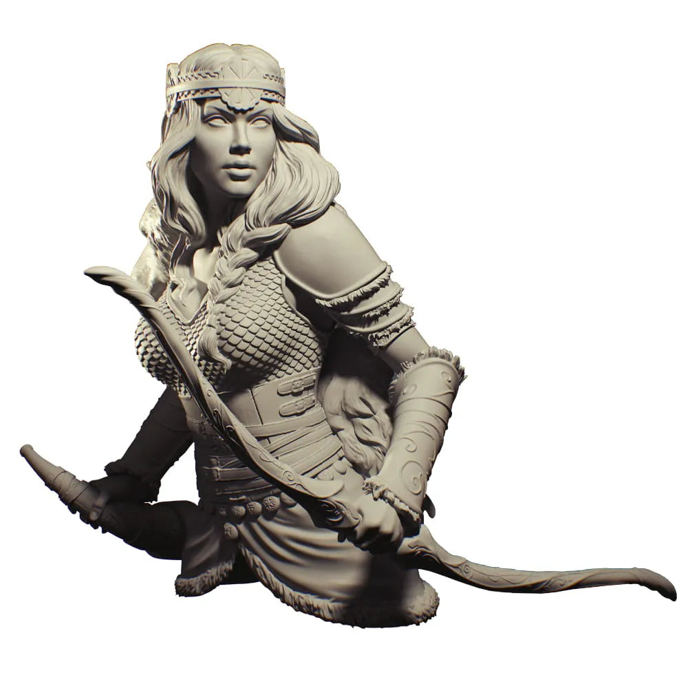 1/10 Dual Axe Warrior in Armor, Resin Model Bust Kit, Fantasy Theme, Unassembled and Unpainted