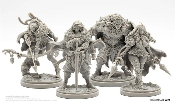 Dead Kingdom Undead Survivors, 6 Figures, Resin Model Figure Kit, Fantasy Theme, Unassembled and Unpainted