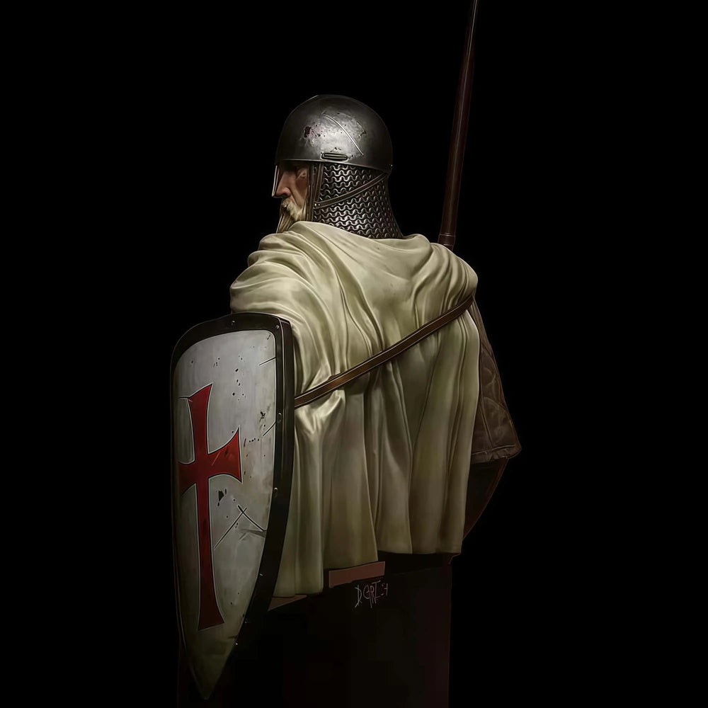 1/9 Medieval Crusader Warriors, 2 Figures, Resin Model Bust Kit, Unassembled and Unpainted