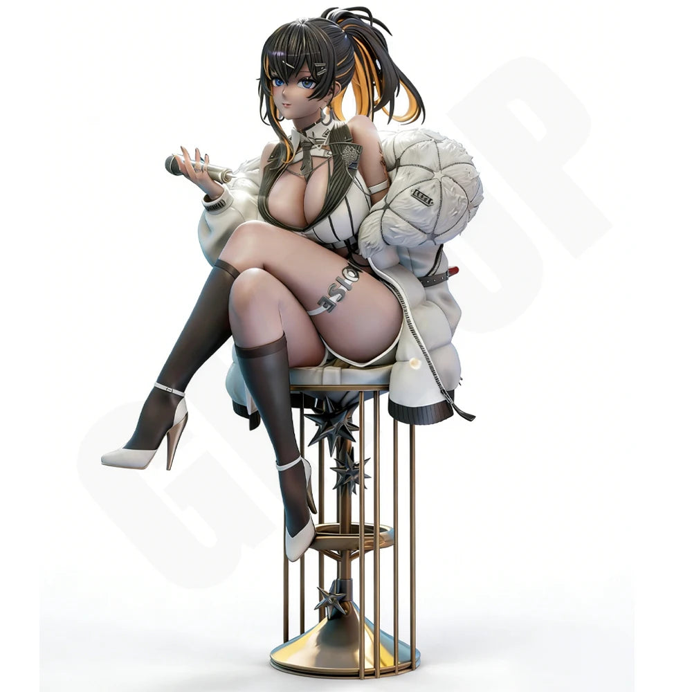 1/24 Pin-up Fashion Singer, Resin Model Figure Kit, Unassembled and Unpainted