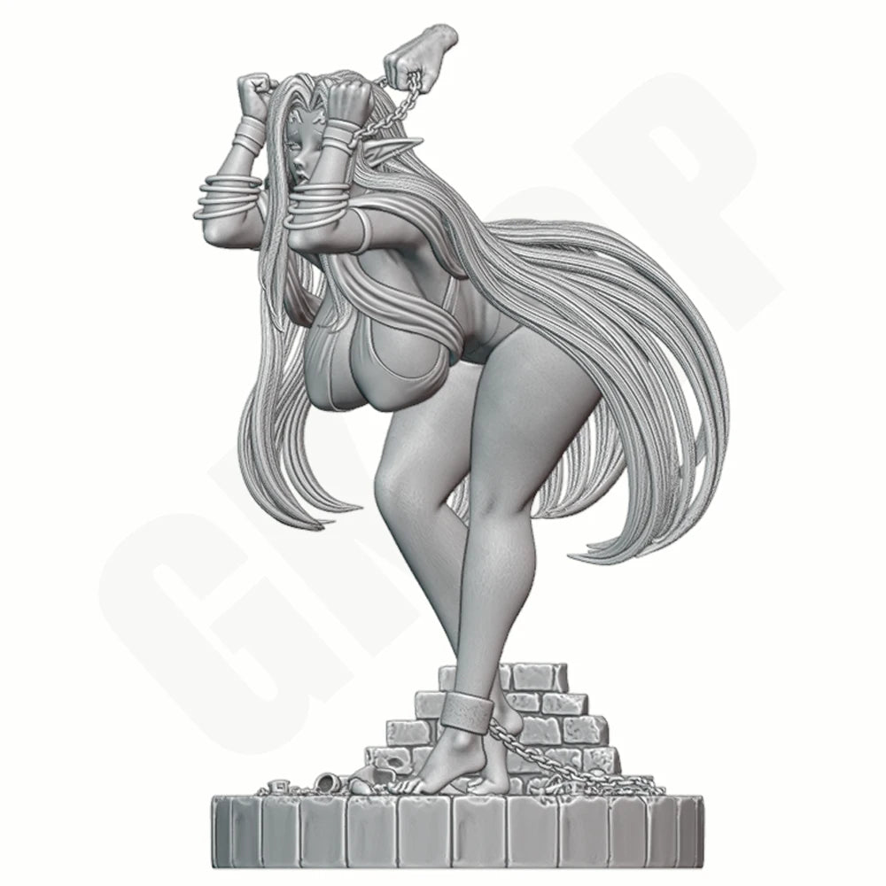 1/24 Elf Woman, Resin Model Figure Kit, Fantasy Theme, Unassembled and Unpainted