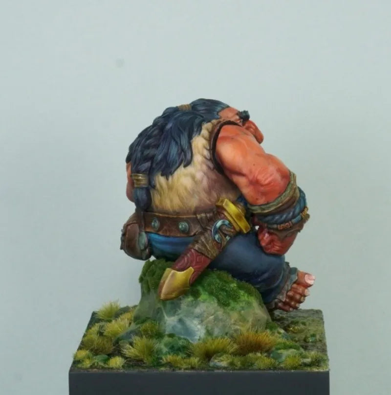 60mm Medieval Dwarf Champion with Two-Handed Maul, Resin Model Figure Kit, Unassembled and Unpainted