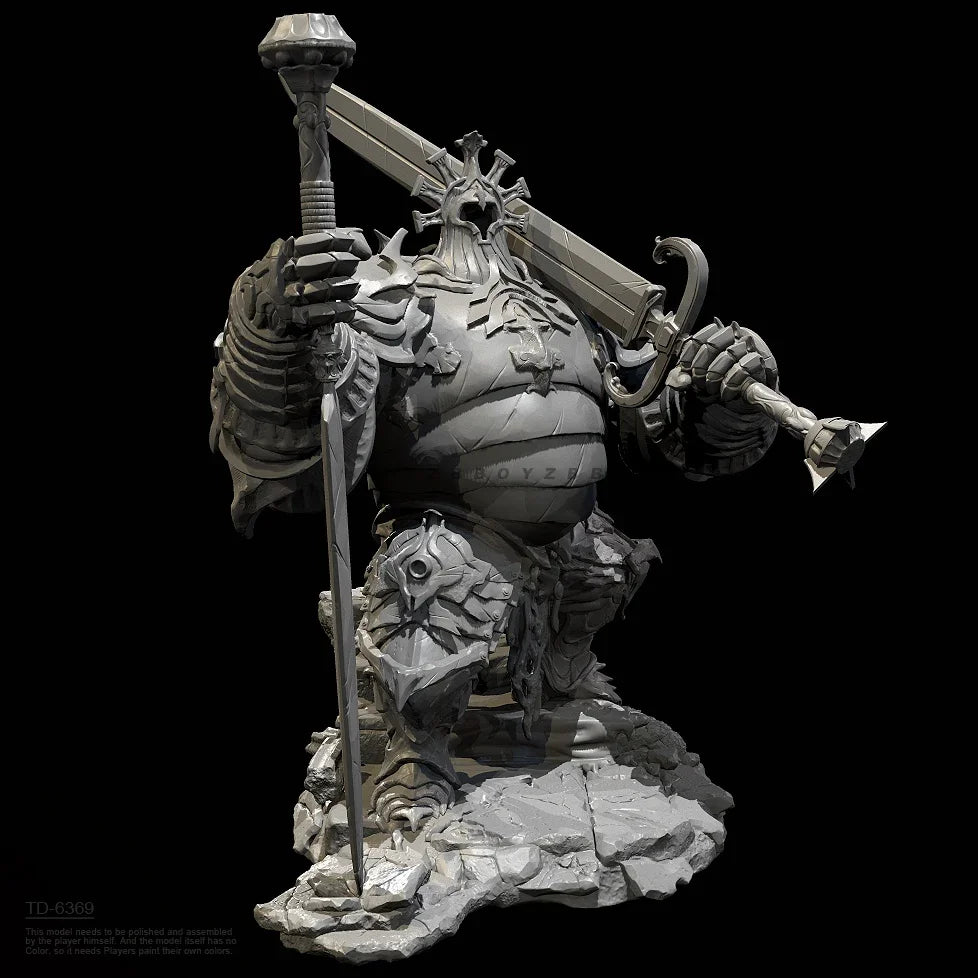 54mm Dark Fantasy Demon Warrior, Resin Model Figure Kit, Fantasy Theme, Unassembled and Unpainted