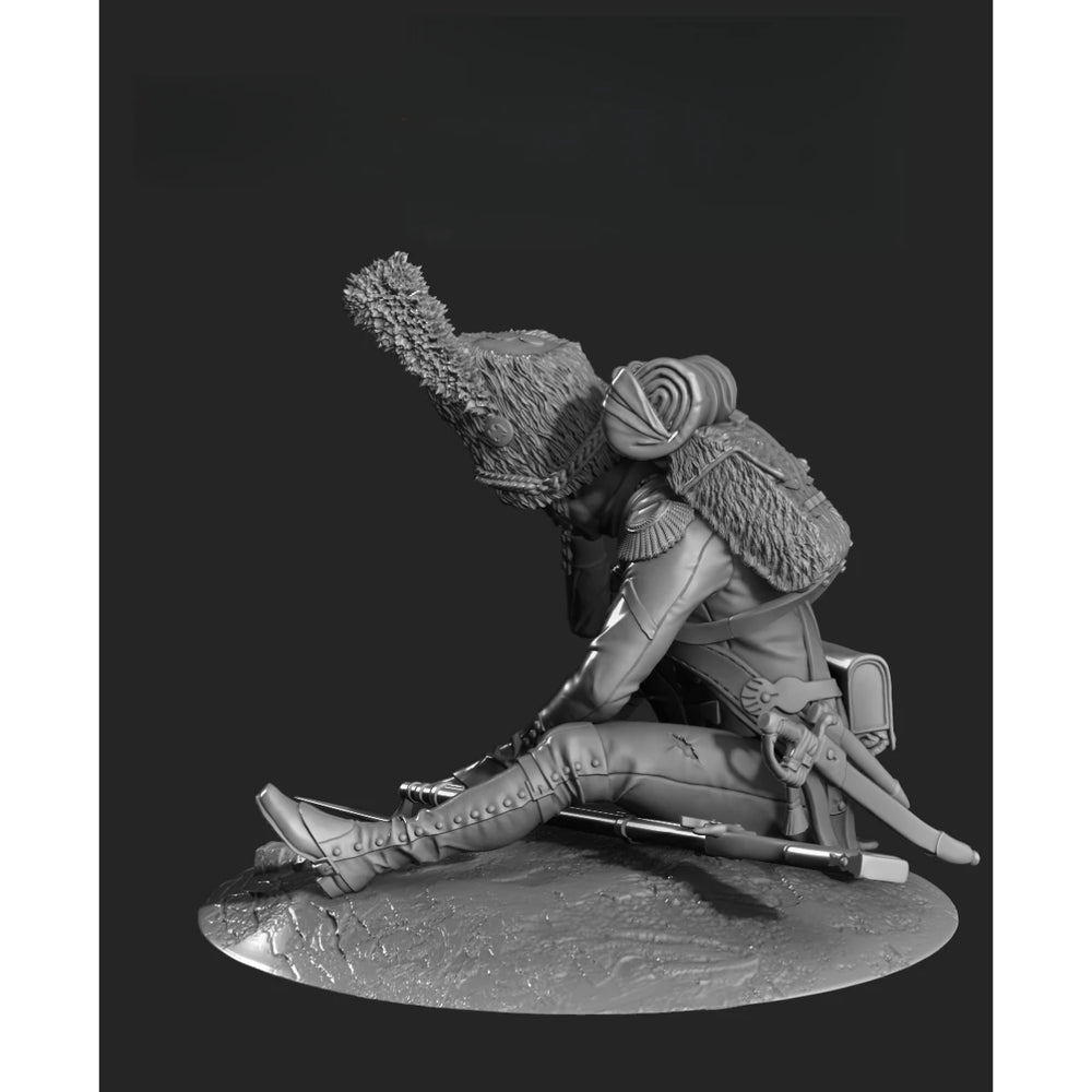 75mm Napoleonic Feathered Winged Warrior, Resin Model Figure Kit, Unassembled and Unpainted
