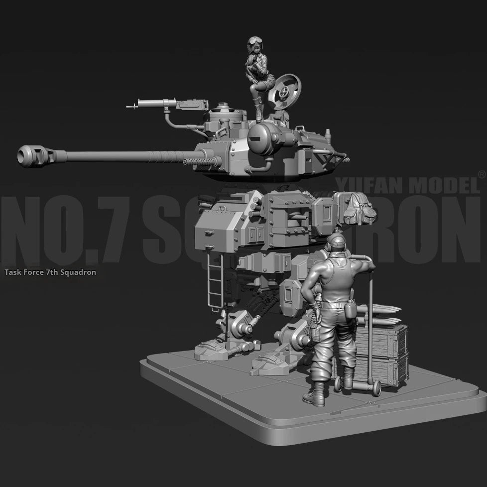 Modern Tank Squadron, 12 Figures, Resin Model Diorama Kit, Unassembled and Unpainted