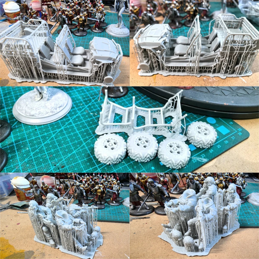 1/48 Modern US Military Vehicle with Crew, 4 Figures, Resin Model Vehicle Kit, Unassembled and Unpainted