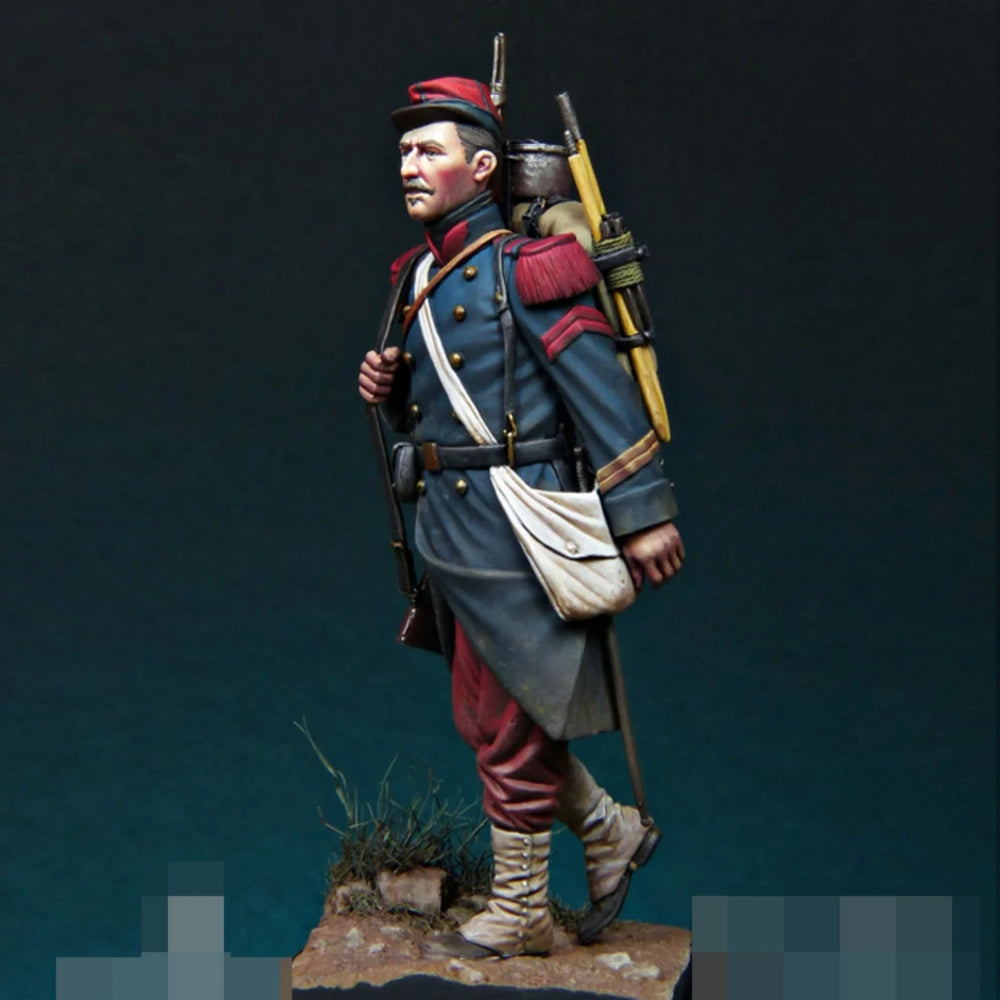 1/24 Napoleonic French Line Infantry with Bayonet, Resin Model Figure Kit, Unassembled and Unpainted