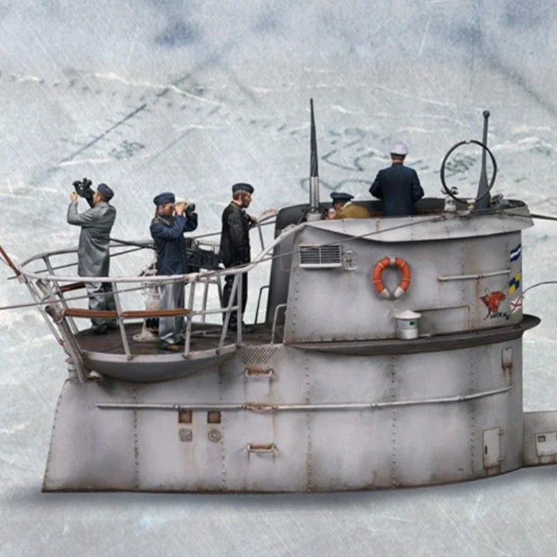 1/35 WWII Submarine Crew, 5 Figures, Resin Model Figure Kit, Unassembled and Unpainted