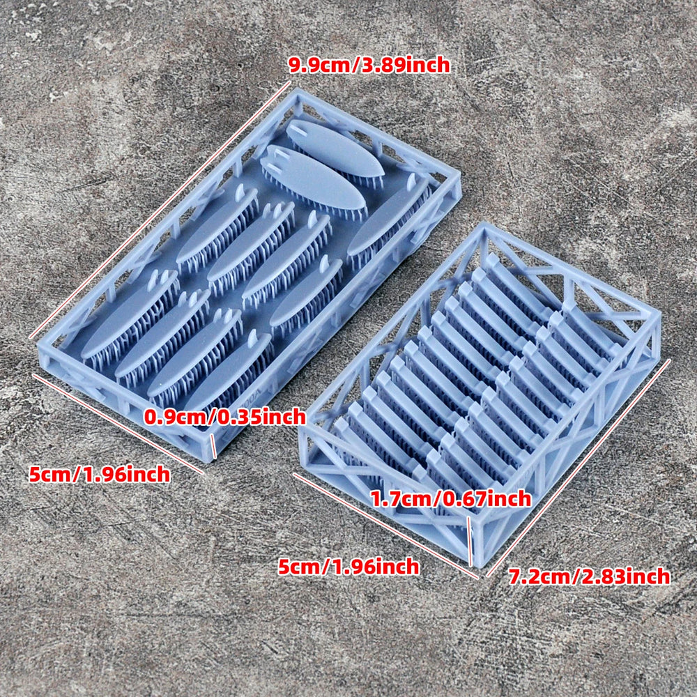 1/64 Car Roof Rack, Resin Model Accessory Kit, Historical Theme, Unpainted