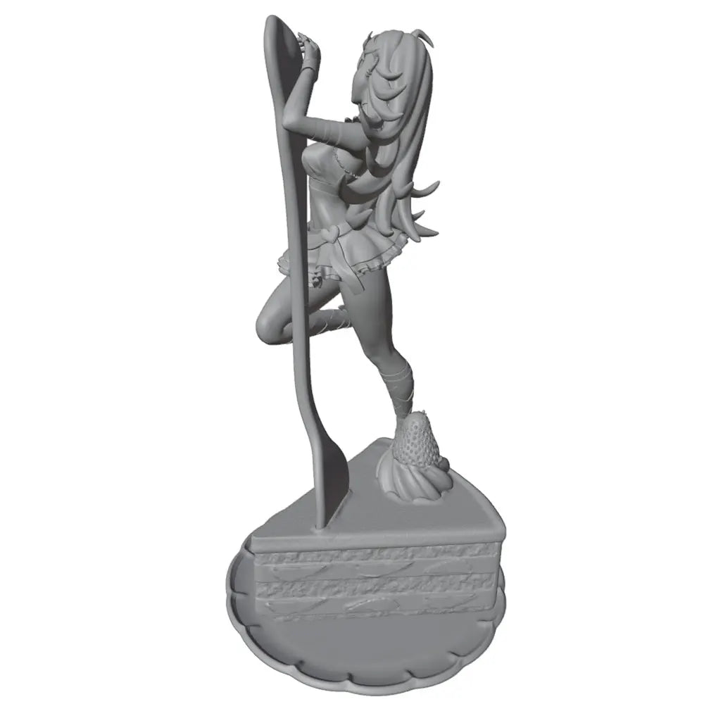 75mm Female with Cascading Hair Seated, Resin Model Figure Kit, Anime Theme, Unassembled and Unpainted