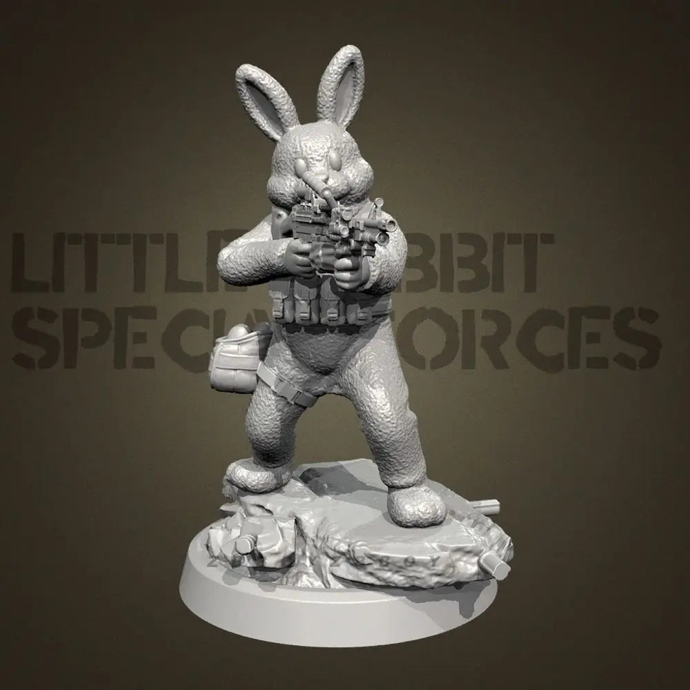 75mm Rabbit Warrior, Resin Model Figure Kit, Fantasy Theme, Unassembled and Unpainted