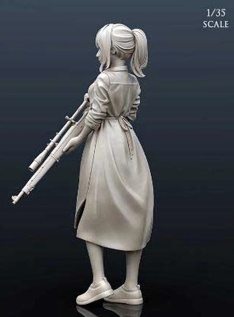 1/35 Modern Female Soldier Manther, Resin Model Figure Kit, Unassembled and Unpainted