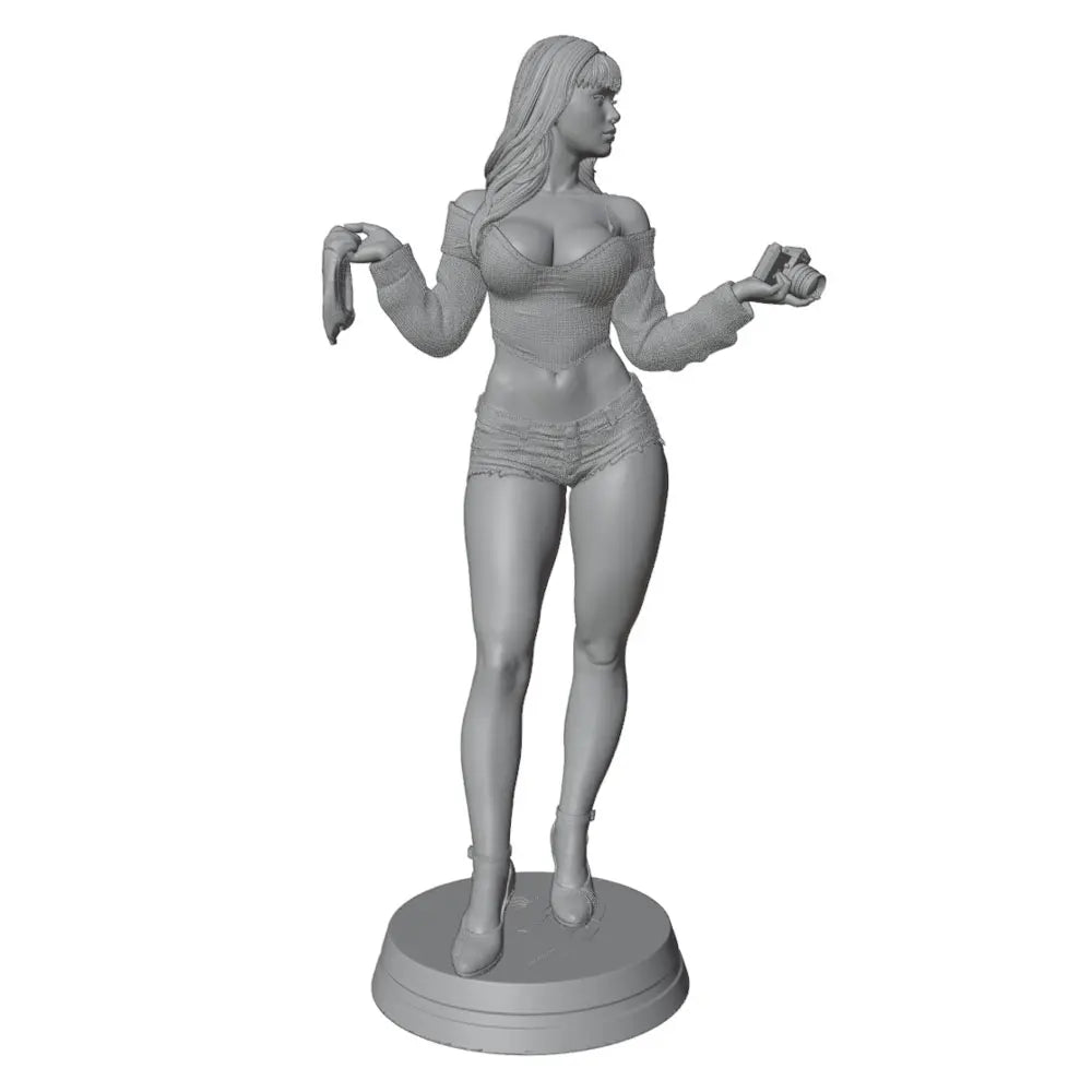 1/24 Pin-up with Accessories, Resin Model Figure Kit, Unassembled and Unpainted