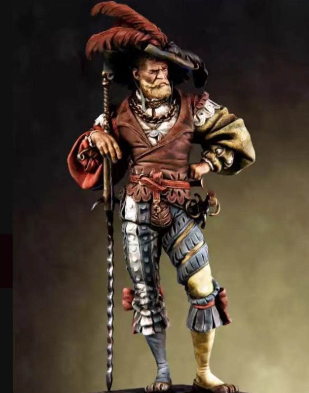 90mm Pirate Warrior, Resin Model Figure Kit, Fantasy Theme, Unassembled and Unpainted