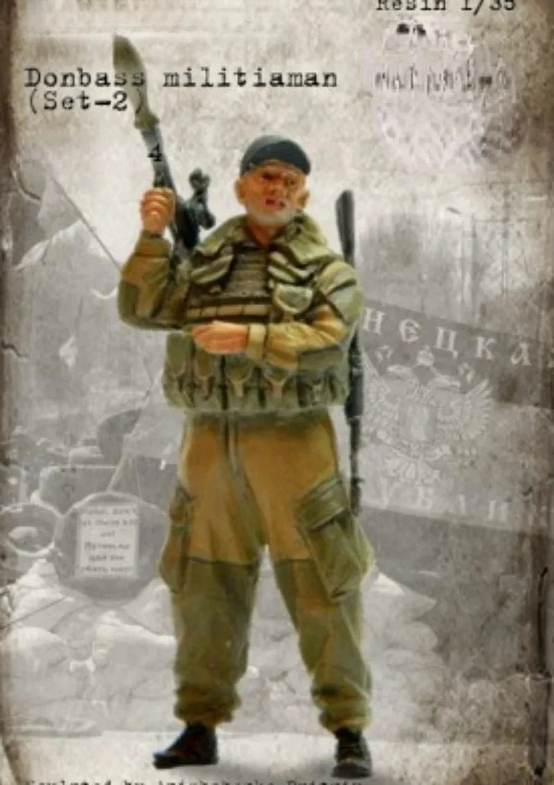 1/35 Modern Militiaman Soldier, Resin Model Figure Kit, Unassembled and Unpainted