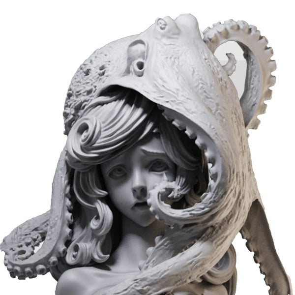 1/10 Octopus Girl, Resin Model Bust Kit, Fantasy Theme, Unassembled and Unpainted