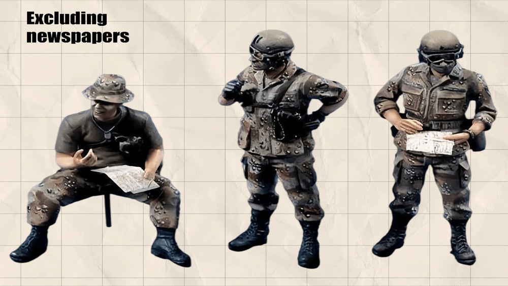 1/35 Modern Desert Operations Team, 6 Figures, Resin Model Figure Kit, Unassembled and Unpainted