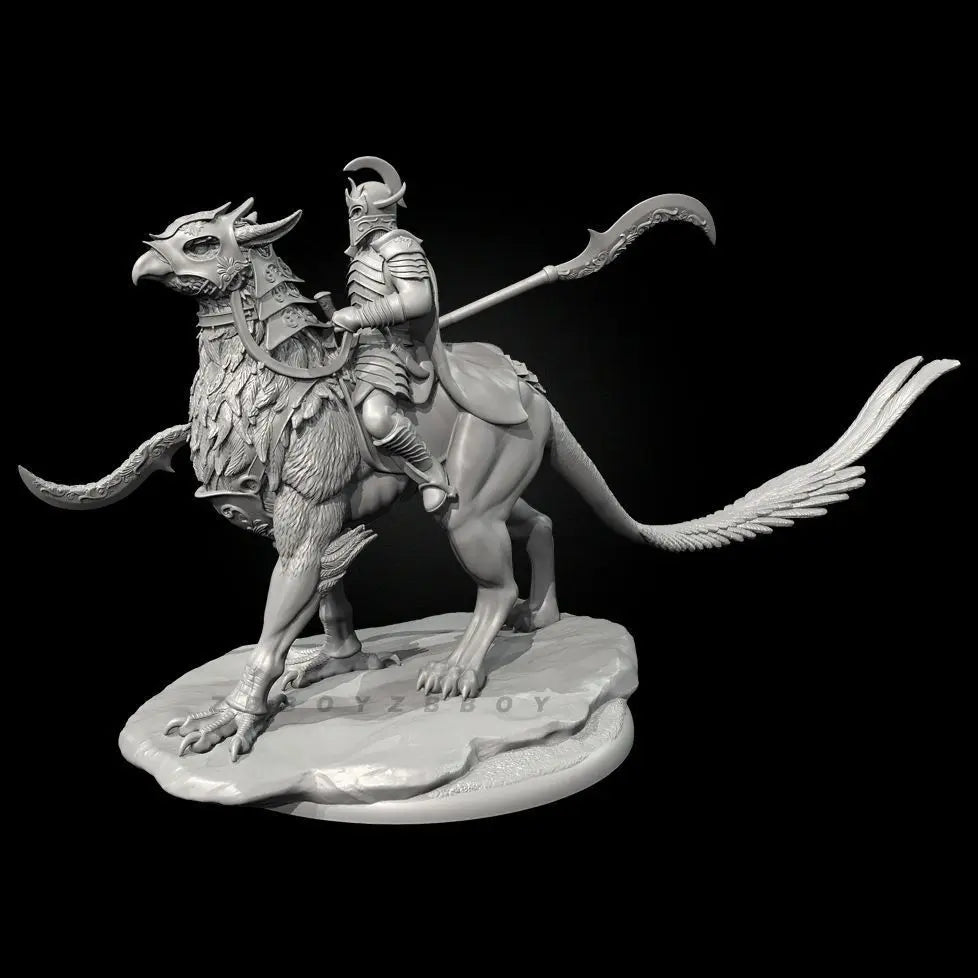 75mm Cavalry Warriors, 4 Figures, Resin Model Figure Kit, Fantasy Theme, Unassembled and Unpainted