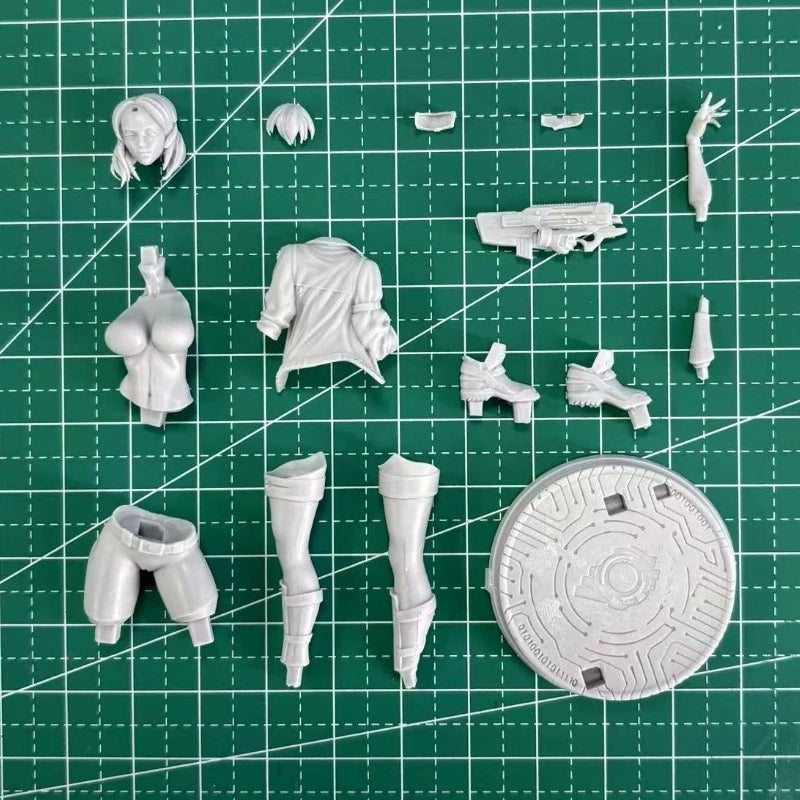 1/24 Female Tactical Operative, Resin Model Figure Kit, Sci-Fi Theme, Unassembled and Unpainted
