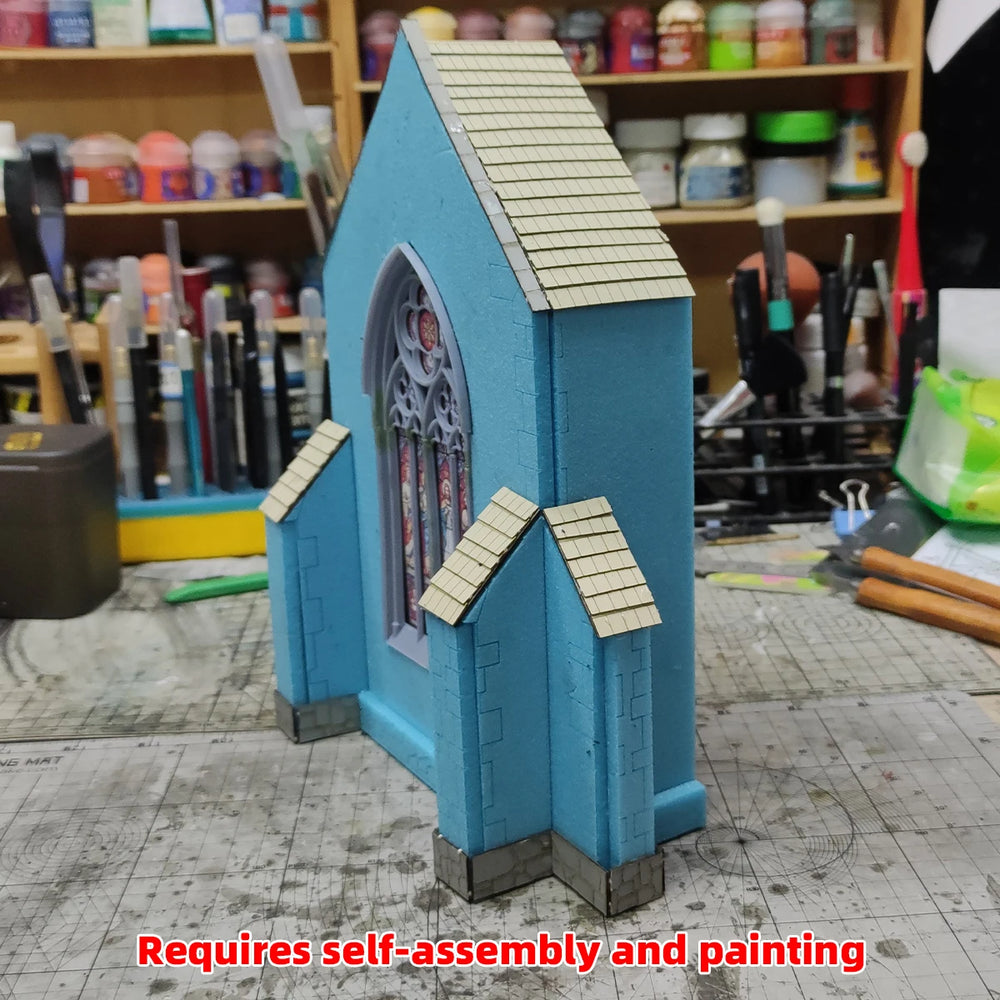 1/35 Medieval Gothic Chapel, Resin Model Diorama Kit, Unassembled and Unpainted