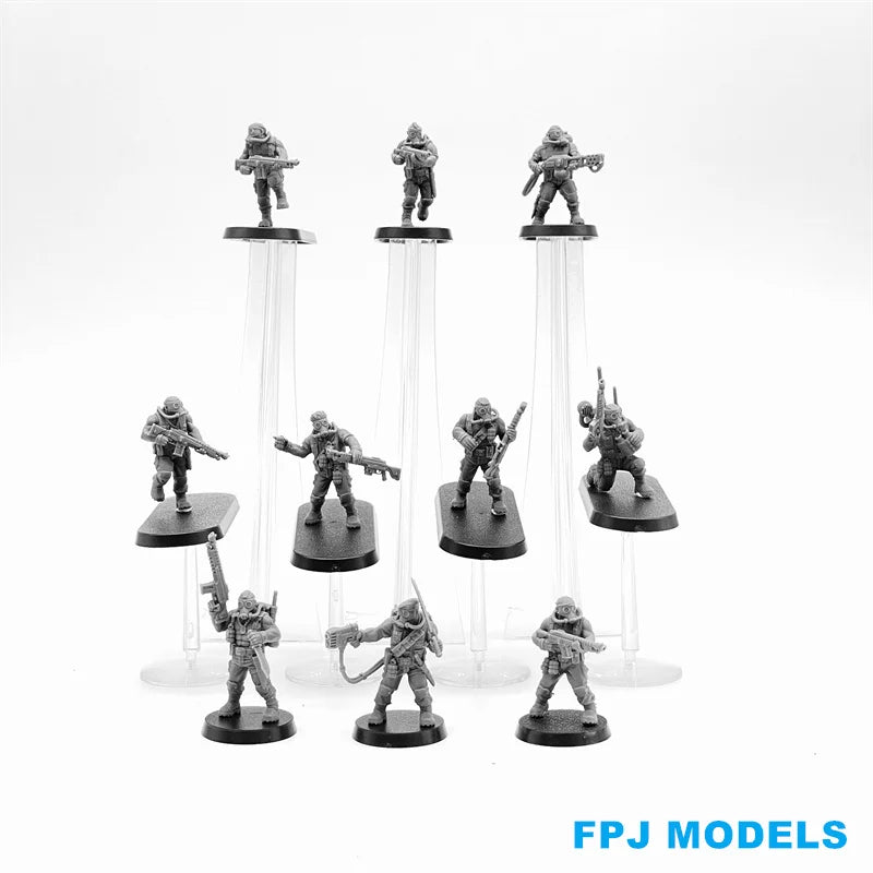 28mm Modern Jungle Fighters, 22 Figures, Resin Model Figure Kit, Unassembled and Unpainted