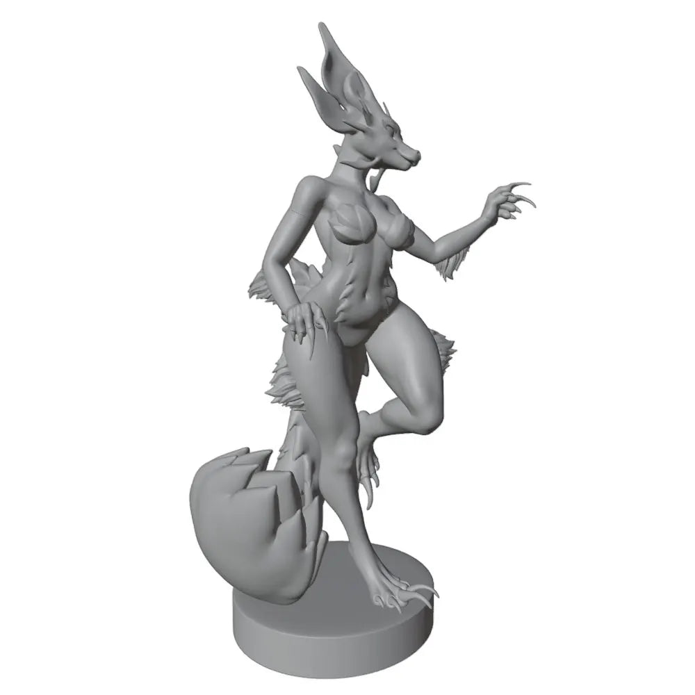 75mm Winged Demon with Spiral Horns, Resin Model Figure Kit, Fantasy Theme, Unassembled and Unpainted
