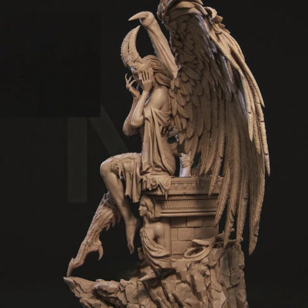 230mm Evil Angel Witch, Resin Model Figure Kit, Fantasy Theme, Unassembled and Unpainted
