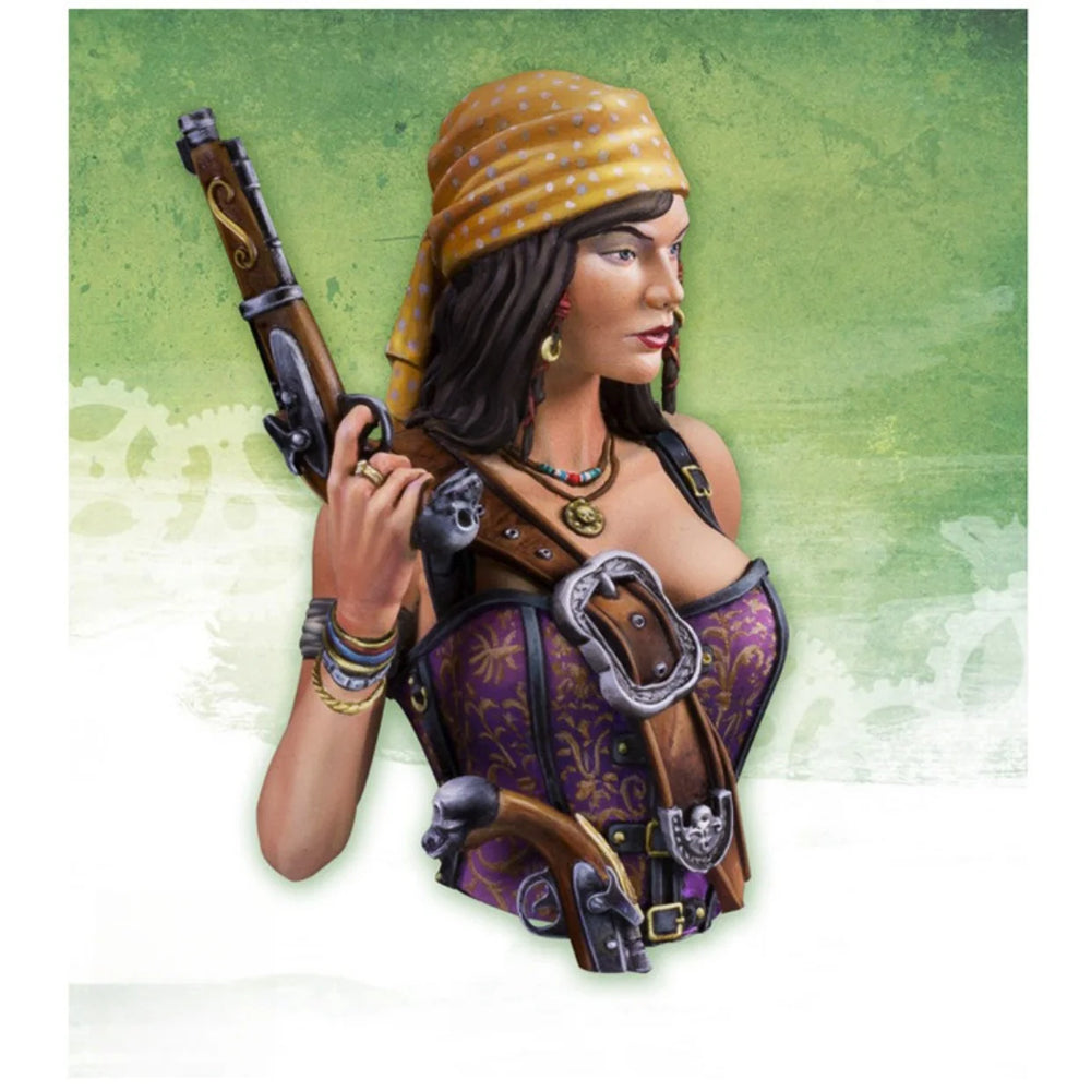 1/12 Fantasy Pirate Girl, Resin Model Bust Kit, Unassembled and Unpainted
